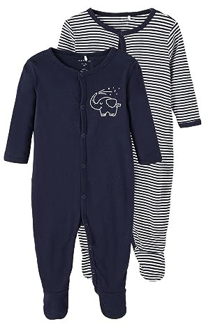 NAME IT 2er Pack Schlafanzüge aus Bio-Baumwolle Dark Sapphire-68