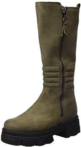 MARCO TOZZI Donna 2-2-25600-29, Stivali ad Altezza Ginocchio, Olive Nubuck, 40 EU