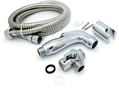 Xcel Home Brass Portable Travel Douche Set, Hand Held Bathroom Shattaf with 2 Meter Hose, Portable Bidet Sprayer for Personal Hygiene & Pet Wash