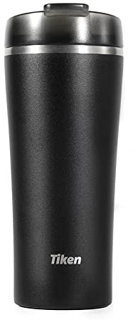 Tiken 470ml Thermobecher Kaffeebecher to go Edelstahl Vakuum Isolierbecher mit Auslaufsicher Deckel