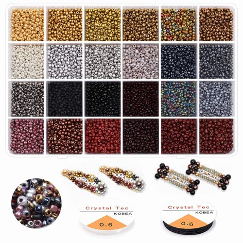 10080 Stück 3mm Perlen zum Auffädeln 8/0 Glasperlen Rocailles Perlen für Armbänder, Armbänder Selber Machen, für Halskette Ohrringe Schmuck machen und DIY Handwerk
