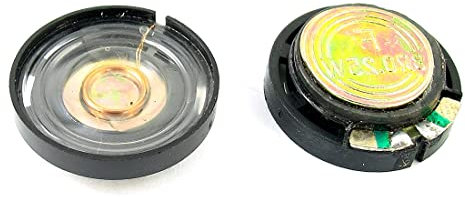 PATIKIL 0,25W 8 Ohm 21mm Diametro Magnete Altoparlante Altoparlante Clacson per Radio Nero 2pz