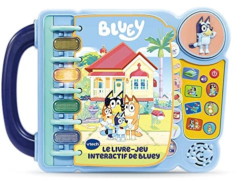 VTech – Bluey – Mon Livre-Jeu Interactif, Livre Éducatif Enfant, Jouet Bluey – 3/7 Ans – Version FR