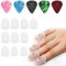 10 Stück Fingerschutz Silikon mit 5 Gitarrenplektren, Gitarren-Fingerschutz, rutschfest, transparent