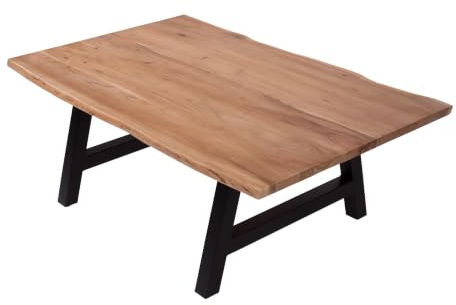 SAM Couchtisch Quintus 120x80 cm Akazie Natur A-Gestell Schwarz