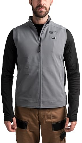 Milwaukee M12HVGREY1-0(M) 12 V Battery Thermal Vest Men Grey without Battery/Charger, lightgrey, M