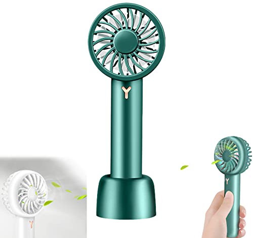 Lyoveu Mini Ventilatore con Presa, USB Piccolo Ventilatore Tascabile,3 velocità Silenzioso Fan, Ventolino Ricaricabile,Ventilatore A Mano Portatile per Scrivania, Auto,Casa Ufficio,Viaggiare