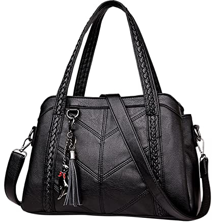 meiodtion Handtasche Damen Umhängetasche Klein Mittelgroß Damen Tasche Handtasche Weiches Große Kapazität Umhängetasche Frauen Tasche Luxus Geldbörsen Beuteltasche Damen Mini Tasche Damen