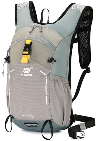 SKYSPER Mochila de Senderismo 15L Ligero Transpirable Mochila para Excursiones Mochila de Viaje para Deportes al Aire Libre Trekking Ciclismo