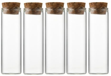 Lot de 12 mini flacons en verre de 15 ml avec bouchon en liège pour message - Petits tubes à essai pour loisirs créatifs, décoration, fêtes, expériences scientifiques