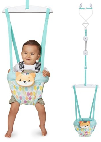 Infantino Siège Sauteur pour Porte 2-en-1 avec Musique et Lumières, Siège Sauteur d’Activités avec Sons Activés par le Mouvement pour les Bébés, Renard