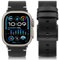 HITZEE Lederarmband Kompatibel mit Apple Watch Armband 49mm 46mm 45mm 44mm 42mm, Handgefertigtes Vintage Echte Leder Ersatzarmband Kompatibel mit iWatch Ultra 2 SE Serie 10 9 8 7 6 5 4 3, Schwarz