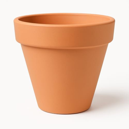 FRANCACOR Maceta Barro Terracota Natural Jardin Interior Exterior Calidad (25 X 22 CMS)