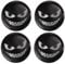 SkinoEu Set 4 x 60 mm Aufkleber für Radkappen Nabenkappen Nabendeckel Radnabendeckel Rad-Aufkleber Schwarz Silber A 9460