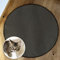casa pura Katzen Kratzmatte rund 80cm Ø aus Natur Sisal Kratzteppich Kratzmöglichkeiten für Katzen Kratzmöbel für Wand oder Boden - robust & waschbar, schwarz