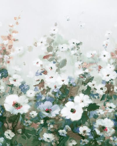 Rasch Tapete 360851 - Fototapete auf Vlies mit einer Blumenwiese in Grün, Blau und Rot aus der Kollektion Magicwalls - 2,65 m x 2,12 m (LxB)