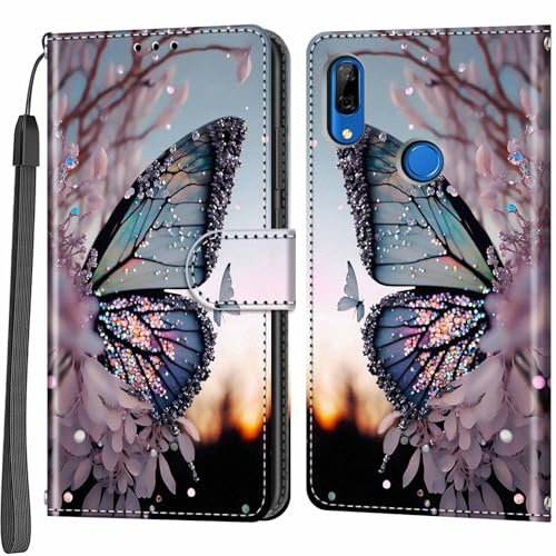Coque pour Huawei P Smart Z / Y9 Prime 2019, Antichoc Portefeuille Housse Flip Case Étui Compatible Huawei Enjoy 10 Plus/Honor 9X / Honor 9X Pro