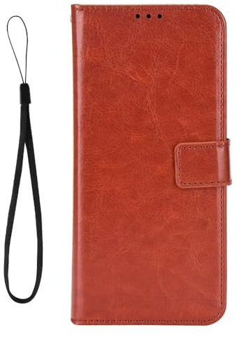 Luoiwei Handyhülle für Samsung Galaxy M21 2021 Hülle mit Band,for Samsung Galaxy Case PU Leder,RFID Blocker Flip Wallet Cover Klapphülle Stoßfest Schutzhülle Magnet Aesthetic Standfunktion,Braun