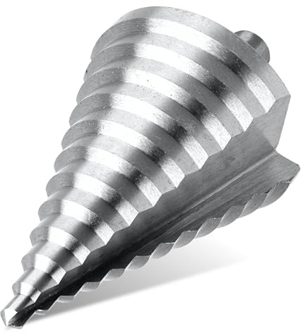Woltersberger® HSS Stufenbohrer mit 12mm Triangular-Schaft | Kegelbohrer Ø 6-60mm | 12 Stufen Konusbohrer passt in jedes Bohrfutter | Schälbohrer ideal für Metall, Holz, Kunststoffe