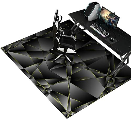 Fzamudng Bodenschutzmatte Teppich Stuhlunterlage Gaming Bürostuhl Stuhlmatten 60 x 70 cm Teppich-Stuhlmatte Schreibtischstuhl Unterlage für Parkett, Gaming bürostuhl unterlage