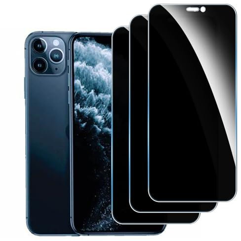 【3 Pack】Privacy Screen Protector for iPhone XS Max/iPhone 11 Pro Max,Anti-Spy Tempered Glass Screen Protector,9H Hardness,Easy to Install,Anti-Scratch,No Air Bubbles