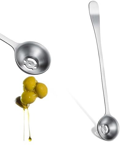 Olive Spoon Stainless Steel Pickle Spoon with Drain Hole Slotted Spoon Cooking Spoons Jar Serving Tools for Olive Pickle Onion Cherry Jar
