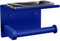 Tindbea Porte Papier Toilette Mural avec Étagère Tablette, Distributeur Mural de Rouleaux de Papier Hygiénique, Accessoires en Acier Inoxydable pour Étagère de Salle de Bains (Bleu Klein)