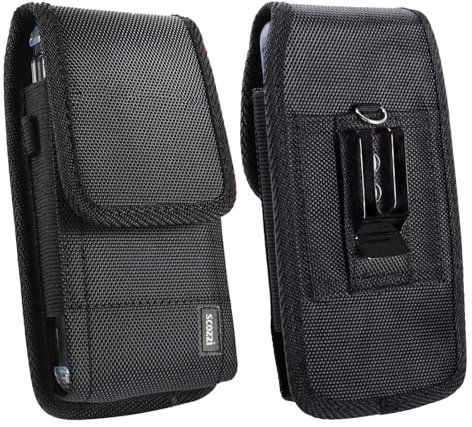 Handy Gürteltasche quer (XL) Premium Gürtel Tasche Handytasche Halterung Universal für iPhone 16 15 14 13 12 Pro Max 7 8 Plus, Samsung Galaxy S21 FE S24 S23 S22 S21 S20 FE