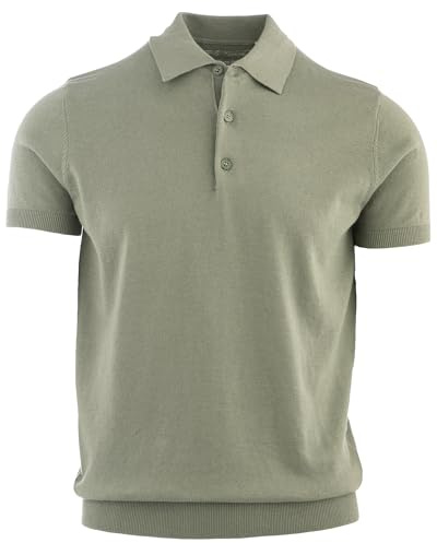 Cashmere Zone CZ-Polo Uomo in Jersey di Lino e Cotone Elegante, Maglietta Casual Estiva a 3 Bottoni, T-Shirt Traspirante Slim Fit, Maglia Leggera per Ufficio o Tempo Libero