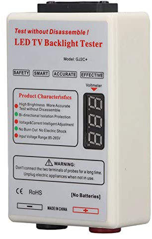 Plyisty Light Source Testing Tool Tragbarer LED -Tester für LED -Leuchten Reparatur, Fernseh-/ Computerbildschirm, ABS, Schwarz/Rot (keine Demontage) (EU-Stecker)
