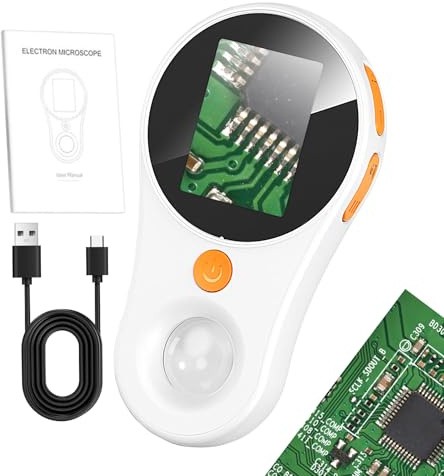 Microscope numérique Portable 500x pour travaillant 1,5 h 2 Millions de Pixels Microscopes de Poche pour avec écran de 5,1 cm pour réparation de Montres de Circuits imprimés