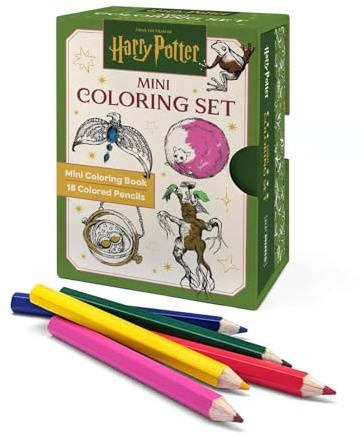 Harry Potter Mini Coloring Set: Includes Mini Coloring Book and 18 Colored Pencils