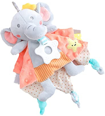 Jouet pour Bébé Ambiance Noël, Poupée Animale Rose en Coton | Doudou Apaisant, Design Adorable, pour Dormir Bébé, Tissu Doux, Couleur Rose, Jouet à Mâcher