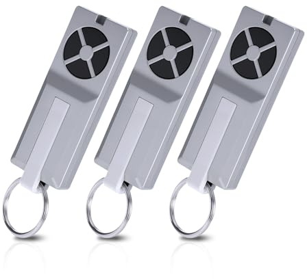 Lot de 3 télécommandes universelles 4 canaux pour porte de garage - Compatible avec Chamberlain TX4RUNI - 433,92 MHz - Pour motorisation de garage et de porte extérieure - Avec batterie