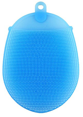 Silikon-Bade- -Schrubber Gesichtsreinigung Pads, blau, 5.4 x 3.54 x 0.5 inch