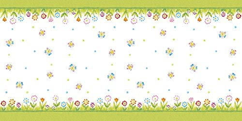 Mank GmbH Airlaid Tischläufer 40 cm x 24 m, Tischdecken Rolle stoffähnlich, praktische Einmal Tischdecke für Hochzeit oder Partys Frühling Sommer Insa Tisch Läufer