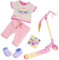 Our Generation – Sport Outfit – Scooter-Zubehör – 46 cm Puppenkleidung – Rollenspiel – Spielzeug für Kinder ab 3 Jahren – Eule auf großer Fahrt