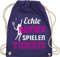 Shirtracer Turnbeutel Rucksack - Tennisspieler Geschenk - Echte Mädchen spielen Tennis - Unisize - Lila - frauen turn beutel turnsackerl geschenke mit kordelzug sprüche turnsäckchen kinderturnbeutel