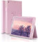 FANSONG Hülle kompatibel mit iPad 9./8./7. Generation (2021/2020/2019) 10,2 Zoll Schutzhülle mit Stifthalter Ständer, Leder Smart Cover mit Auto Aufwachen/Schlaf für iPad 10,2 Zoll -Rosa