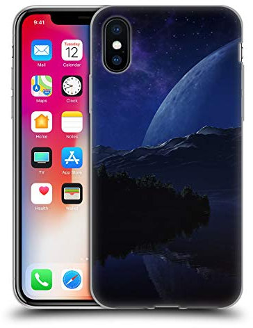 Head Case Designs Offizielle Simone Gatterwe Die Neue Erde Wolke Und Raum Gel Handyhülle Hülle [Militärischer Schutzgrad] Kompatibel mit Apple iPhone X/iPhone XS