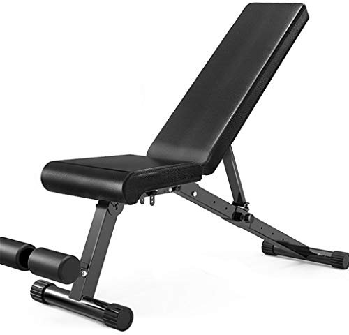 ZYCSKTL Hantelbank mit gewichten Folding Hantel Hocker Fitness Stuhl, Haupt Bank-Presse Hocker Sit-up Board Multifunktionales Bauchmuskeln Fitness Equipment (Color : Black, Size : 145 * 43 * 48cm)