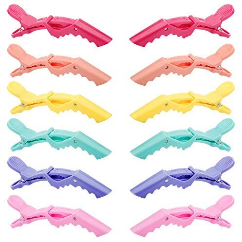 GLAMFIELDS Pinces à cheveux crocodile, lot de 12 pièces, pour tous les types de cheveux, Adultes, Unisex, Mariage, Petit