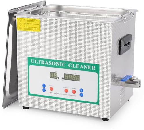 stonylab Ultraschallreiniger, Professioneller Allzweck-Ultraschallreiniger aus Rostfreiem Stahl mit Digitalanzeige-Timer und Wärmesteuerung für Labor 220V, 10L