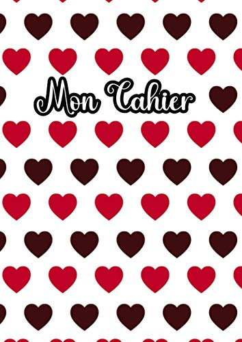 Mon cahier: Cahier ligné A4 200 pages | Rouge et noir