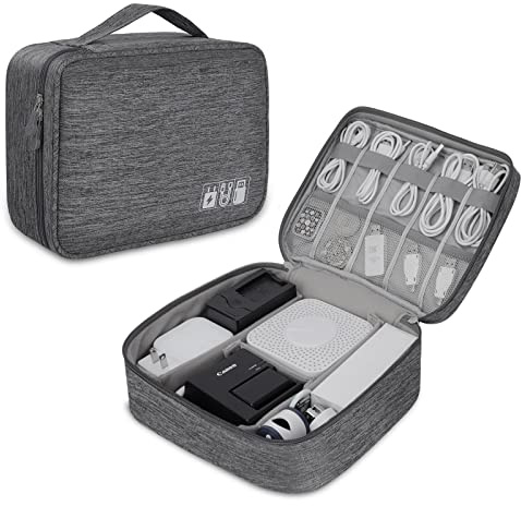 XINGXINRONG Organizador electrónico Universal de Viaje, Organizador de Cables electrónicos, Bolsa de Accesorios para Cable, Cargador, teléfono, USB, Tarjeta SD, 1 Paquete