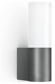Steinel LED Außenleuchte L 605, ohne Sensor, 11,3 W Wandleuchte, warmweiße Wandlampe mit 729 lm, Aluminium, Opalglas, Anthrazit