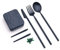 Reisebesteck von Outlery - Camping Besteckset für 1 Person mit Essstäbchen und Etui in Hosentaschenformat, Spülmaschinengeeignetes Edelstahl, Leicht Reinigbar - Für Picknick und Unterwegs, Walblau