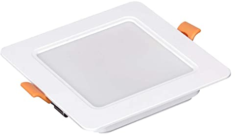 LEDLUX LED-Einbaustrahler, quadratisch, LED-Panel-Stil, Deckenleuchte für Gipskarton (9 W 900 lm, 120 x 120 mm, 4000 K)