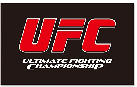 UFC Ultimate Fighting Championship Flagge, Banner 0,9 m x 1,5 m, Polyester mit 2 Messing?sen, lebendige Farben, HD-Druck, f?r drinnen und drau?en, Raumdekoration