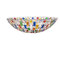 Magcolor Hand Painted Colorful Woven Glass Crystal Large Salad & Fruit Bowl Decoration,Centerpiece For Home,Office,Wedding Decor, Fruit, Snack, Dessert, Server